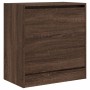 Zapatero de madera de ingeniería marrón roble 60x34x63,5 cm en Zapateros y organizadores de calzado | Comprar online en Foru.es