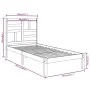 Estructura de cama madera maciza 100x200 cm de vidaXL, Camas y somieres - Ref: Foro24-3105940, Precio: 89,37 €, Descuento: %