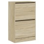 Zapatero de madera de ingeniería roble Sonoma 60x34x96,5 cm en Zapateros y organizadores de calzado | Comprar online en Foru.es