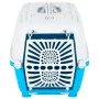 White blue polypropylene pet carrier 55x36x36 cm by vidaXL, Pet carriers and boxes - Ref: Foro24-172217, Price: 45,60 €, Disc...
