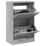 Zapatero de madera de ingeniería gris Sonoma 60x34x96,5 cm en Zapateros y organizadores de calzado | Comprar online en Foru.es