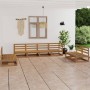 Muebles de jardín 8 piezas marrón miel madera madera de pino en Conjuntos de jardín | Comprar online en Foru.es
