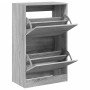 Zapatero de madera de ingeniería gris Sonoma 60x34x96,5 cm en Zapateros y organizadores de calzado | Comprar online en Foru.es