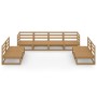 Muebles de jardín 8 piezas marrón miel madera madera de pino en Conjuntos de jardín | Comprar online en Foru.es