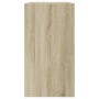 Zapatero de madera de ingeniería roble Sonoma 80x34x63 cm en Zapateros y organizadores de calzado | Comprar online en Foru.es