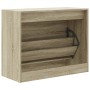 Zapatero de madera de ingeniería roble Sonoma 80x34x63 cm en Zapateros y organizadores de calzado | Comprar online en Foru.es