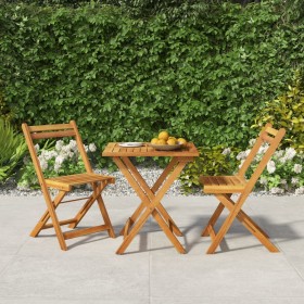 Muebles cafetería plegables 3 pzas madera maciza acacia de vidaXL, Conjuntos de jardín - Ref: Foro24-319703, Precio: 111,34 €...
