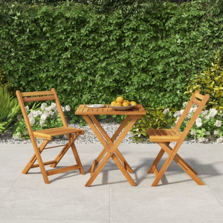 Muebles cafetería plegables 3 pzas madera maciza acacia de vidaXL, Conjuntos de jardín - Ref: Foro24-319703, Precio: 111,34 €...