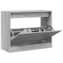 Zapatero de madera de ingeniería gris Sonoma 80x34x63 cm en Zapateros y organizadores de calzado | Comprar online en Foru.es