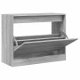 Zapatero de madera de ingeniería gris Sonoma 80x34x63 cm en Zapateros y organizadores de calzado | Comprar online en Foru.es