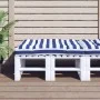 Cojín para palés tela a rayas azul y blanco 120x80x12 cm de vidaXL, Cojines para sillas y sofás - Ref: Foro24-360528, Precio:...