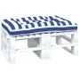 Cojín para palés tela a rayas azul y blanco 120x80x12 cm de vidaXL, Cojines para sillas y sofás - Ref: Foro24-360528, Precio:...