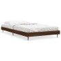 Estructura de cama madera de ingeniería marrón roble 100x200 cm de vidaXL, Camas y somieres - Ref: Foro24-832268, Precio: 73,...