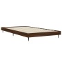 Estructura de cama madera de ingeniería marrón roble 100x200 cm de vidaXL, Camas y somieres - Ref: Foro24-832268, Precio: 73,...