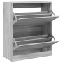 Zapatero de madera de ingeniería gris Sonoma 80x34x96,5 cm en Zapateros y organizadores de calzado | Comprar online en Foru.es