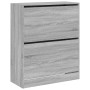Zapatero de madera de ingeniería gris Sonoma 80x34x96,5 cm en Zapateros y organizadores de calzado | Comprar online en Foru.es