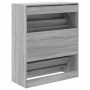 Zapatero de madera de ingeniería gris Sonoma 80x34x96,5 cm en Zapateros y organizadores de calzado | Comprar online en Foru.es