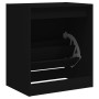 Zapatero de madera de ingeniería negro 60x42x69 cm en Zapateros y organizadores de calzado | Comprar online en Foru.es