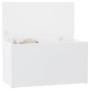 Baúl de almacenamiento madera contrachapada blanco 84x42x46 cm de vidaXL, Baúles para juguetes - Ref: Foro24-803056, Precio: ...