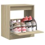 Zapatero de madera de ingeniería roble Sonoma 60x42x69 cm en Zapateros y organizadores de calzado | Comprar online en Foru.es