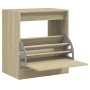 Zapatero de madera de ingeniería roble Sonoma 60x42x69 cm en Zapateros y organizadores de calzado | Comprar online en Foru.es