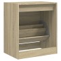 Zapatero de madera de ingeniería roble Sonoma 60x42x69 cm en Zapateros y organizadores de calzado | Comprar online en Foru.es