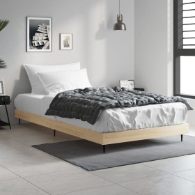 Estructura de cama madera de ingeniería roble Sonoma 90x200 cm de vidaXL, Camas y somieres - Ref: Foro24-832272, Precio: 69,8...