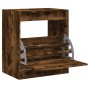 Zapatero de madera de ingeniería roble ahumado 60x42x69 cm en Zapateros y organizadores de calzado | Comprar online en Foru.es