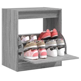 Zapatero de madera de ingeniería gris Sonoma 60x42x69 cm en Zapateros y organizadores de calzado | Comprar online en Foru.es
