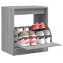 Zapatero de madera de ingeniería gris Sonoma 60x42x69 cm en Zapateros y organizadores de calzado | Comprar online en Foru.es