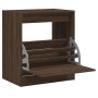 Zapatero de madera de ingeniería marrón roble 60x42x69 cm en Zapateros y organizadores de calzado | Comprar online en Foru.es