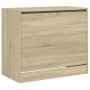 Zapatero de madera de ingeniería roble Sonoma 80x42x69 cm en Zapateros y organizadores de calzado | Comprar online en Foru.es