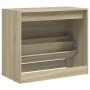 Zapatero de madera de ingeniería roble Sonoma 80x42x69 cm en Zapateros y organizadores de calzado | Comprar online en Foru.es