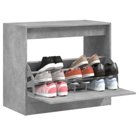 Zapatero madera de ingeniería gris hormigón 80x42x69 cm en Zapateros y organizadores de calzado | Comprar online en Foru.es