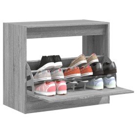Zapatero de madera de ingeniería gris Sonoma 80x42x69 cm en Zapateros y organizadores de calzado | Comprar online en Foru.es