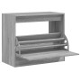 Zapatero de madera de ingeniería gris Sonoma 80x42x69 cm en Zapateros y organizadores de calzado | Comprar online en Foru.es