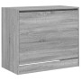 Zapatero de madera de ingeniería gris Sonoma 80x42x69 cm en Zapateros y organizadores de calzado | Comprar online en Foru.es