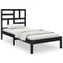 Estructura de cama madera maciza negro 100x200 cm de vidaXL, Camas y somieres - Ref: Foro24-3105944, Precio: 126,14 €, Descue...