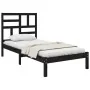 Estructura de cama madera maciza negro 100x200 cm de vidaXL, Camas y somieres - Ref: Foro24-3105944, Precio: 126,14 €, Descue...