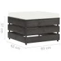 Otomana seccional con cojín madera impregnada gris de vidaXL, Sofás modulares de exterior - Ref: Foro24-3068134, Precio: 67,3...