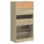 Zapatero de madera de ingeniería roble Sonoma 60x34x116 cm en Zapateros y organizadores de calzado | Comprar online en Foru.es