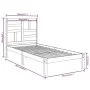 Estructura de cama madera maciza negro 100x200 cm de vidaXL, Camas y somieres - Ref: Foro24-3105944, Precio: 126,14 €, Descue...