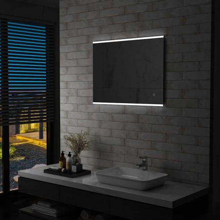 Espejo de pared de baño con LED y sensor táctil 80x60 cm en Espejos | Comprar online en Foru.es