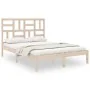 Estructura de cama madera maciza de pino 120x200 cm de vidaXL, Camas y somieres - Ref: Foro24-3105945, Precio: 110,52 €, Desc...