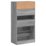 Zapatero de madera de ingeniería gris Sonoma 60x34x116 cm en Zapateros y organizadores de calzado | Comprar online en Foru.es