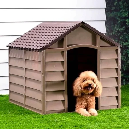 Caseta para perros polipropileno marrón 86x84x82 cm de vidaXL, Casetas para perros - Ref: Foro24-94214, Precio: 162,15 €, Des...