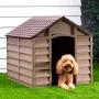Caseta para perros polipropileno marrón 86x84x82 cm de vidaXL, Casetas para perros - Ref: Foro24-94214, Precio: 162,15 €, Des...