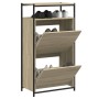 Zapatero de madera de ingeniería roble Sonoma 60x34x112 cm en Zapateros y organizadores de calzado | Comprar online en Foru.es