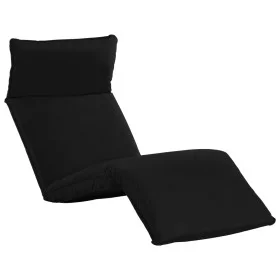 Tumbona plegable de tela Oxford negra de vidaXL, Tumbonas - Ref: Foro24-316043, Precio: 118,20 €, Descuento: %
