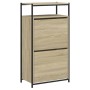 Zapatero de madera de ingeniería roble Sonoma 60x34x112 cm en Zapateros y organizadores de calzado | Comprar online en Foru.es